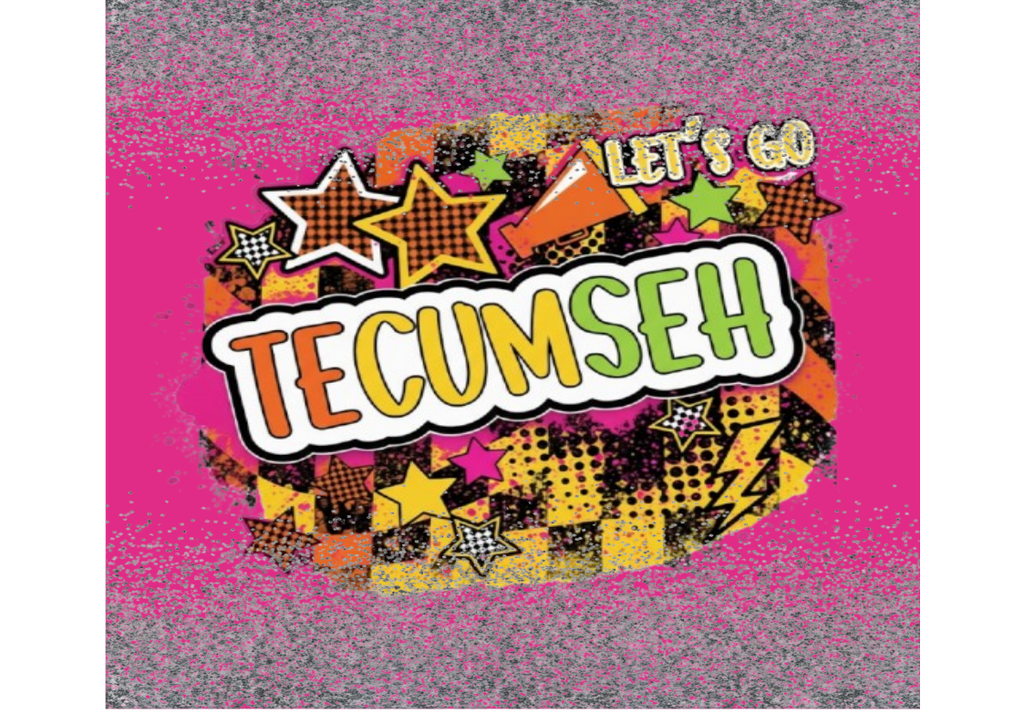 12oz Kids Flip Top Water Bottle With Bright Colors and Fun Tecumseh Design