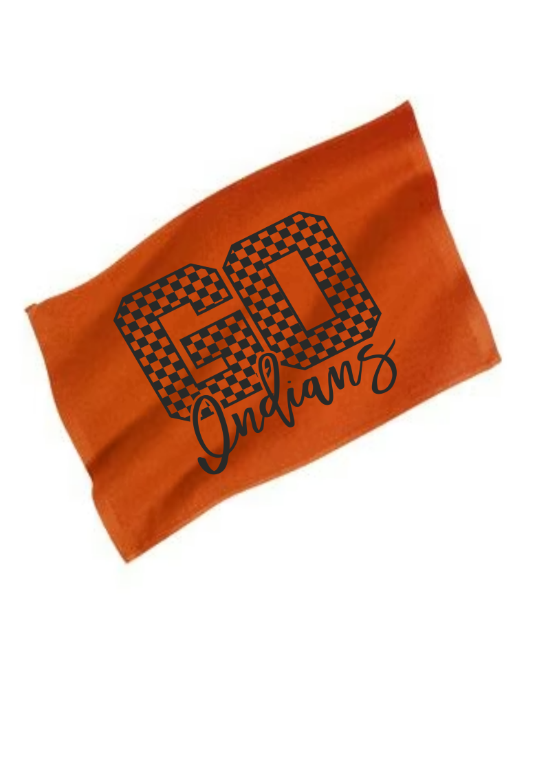 Rally Towel Orange - Go Indians Design