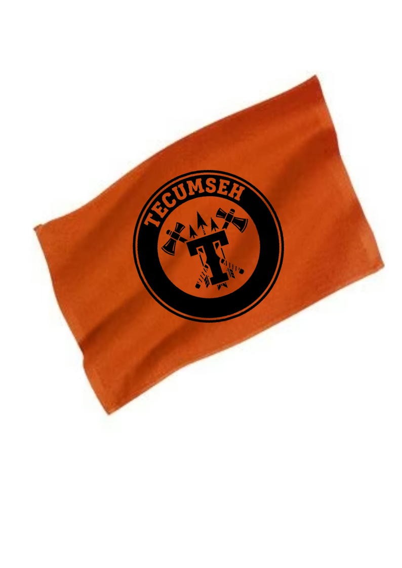 Rally Towel Orange - Tecumseh Circle Design